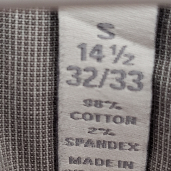 Perry Ellis Portfolio Fine Plaid Print Slim Fit Dress Shirt - Picture 5 of 5